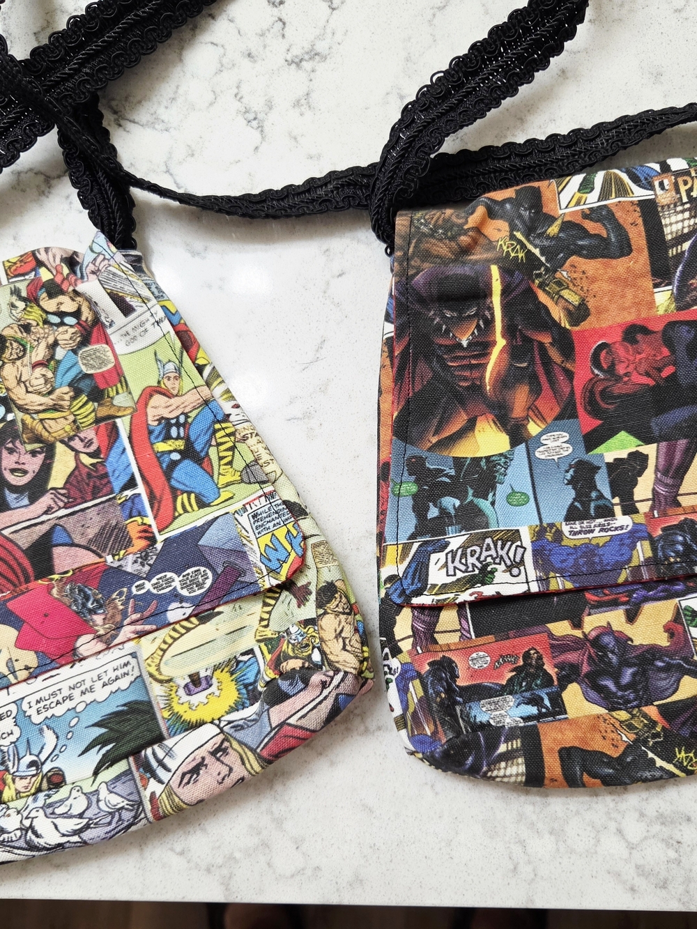 Comic Print Crossbody Bag – Multicolor